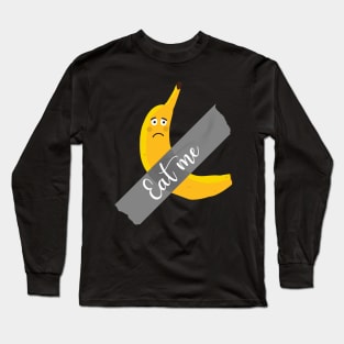 funny tape a banana taped art duct scotch & to wall exhibit Long Sleeve T-Shirt